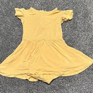 Yellow Ruffled Sleeve Dress